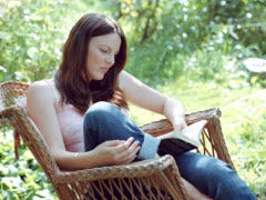 Woman Reading Alone