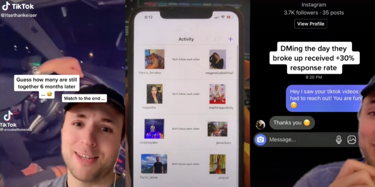 Images from Keiser's TikTok describing his app