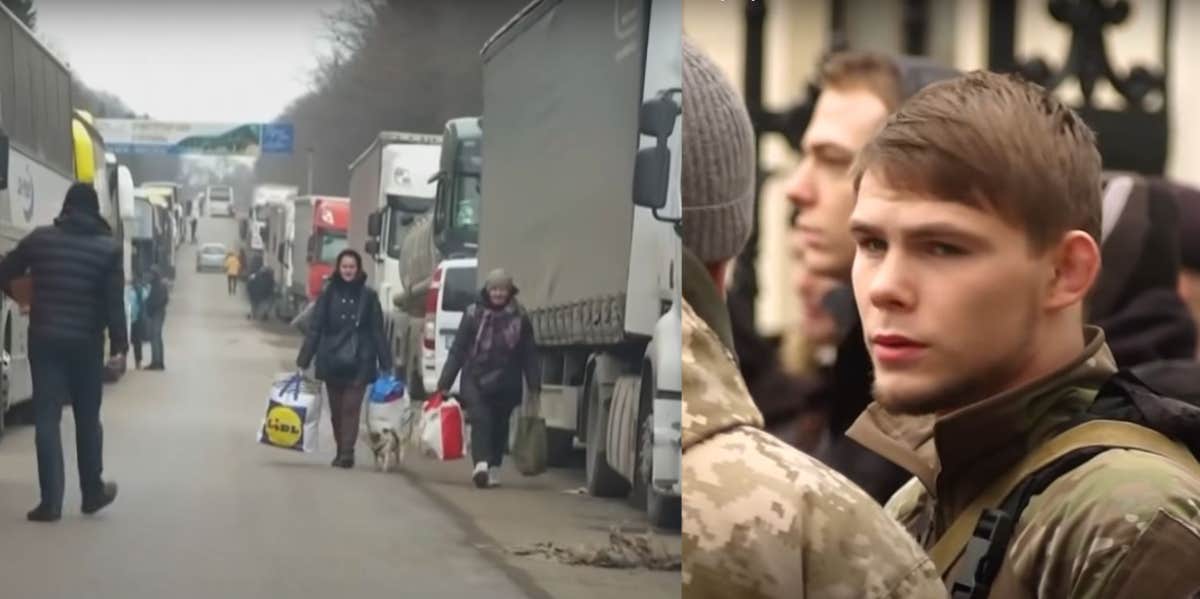 Ukrainian citizens and soldiers