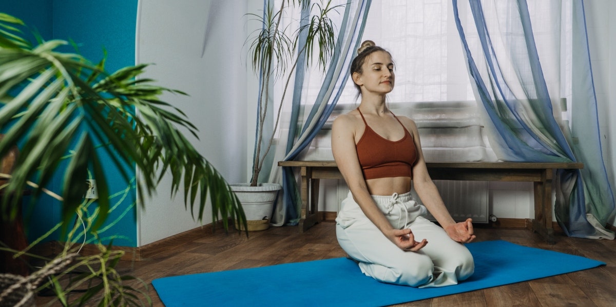 woman doing yoga