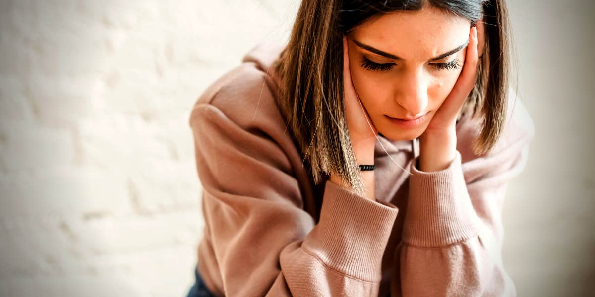 confused and upset woman