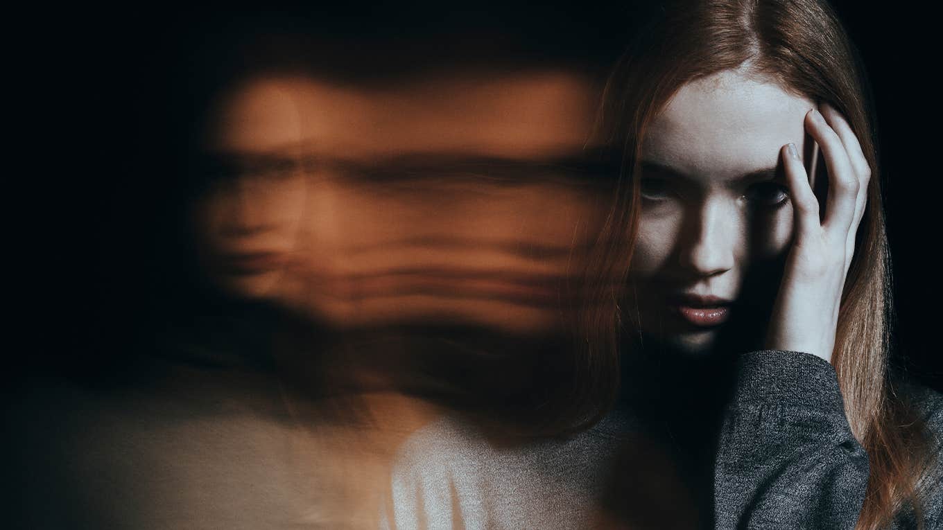 It Isn't The Quicksand That Will Kill You When You're An Addict Young girl addicted to drugs with hallucinations