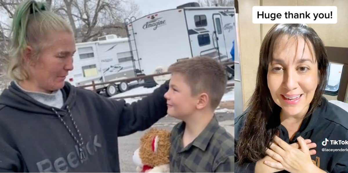 Adopted Mom Takes Son To See Homeless Birth Mom So They Can Maintain Their Relationship Birth mom, son, adoptive mom