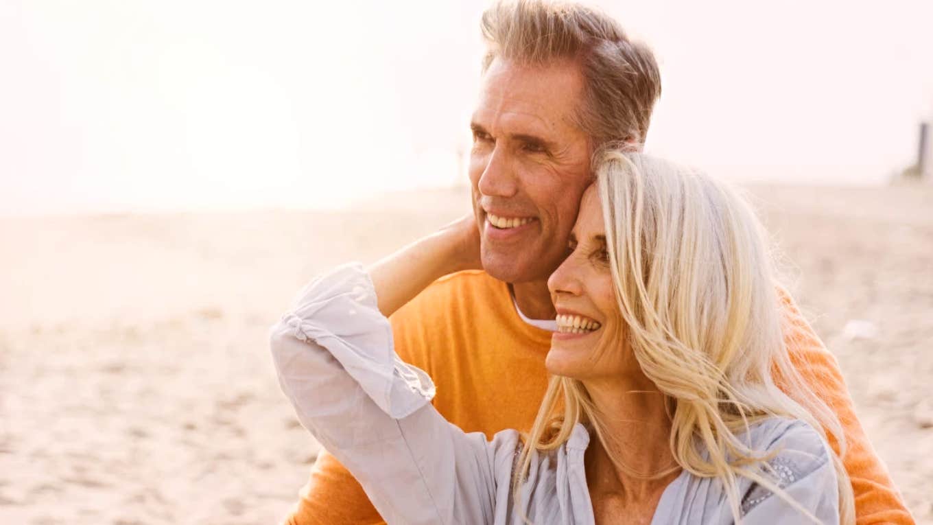 older couple on the beach