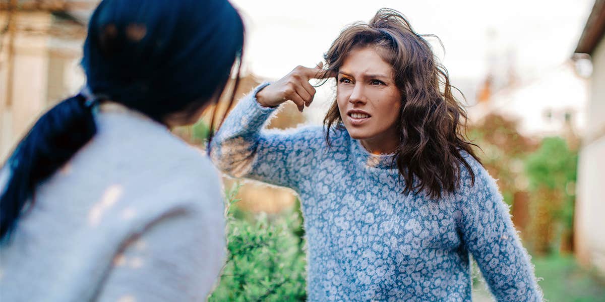 mother yelling at daughter