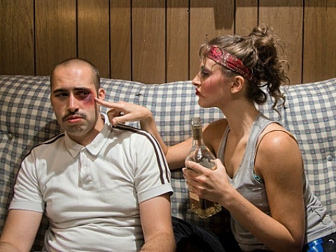 alcoholic woman picking on man alcoholic woman picking on man