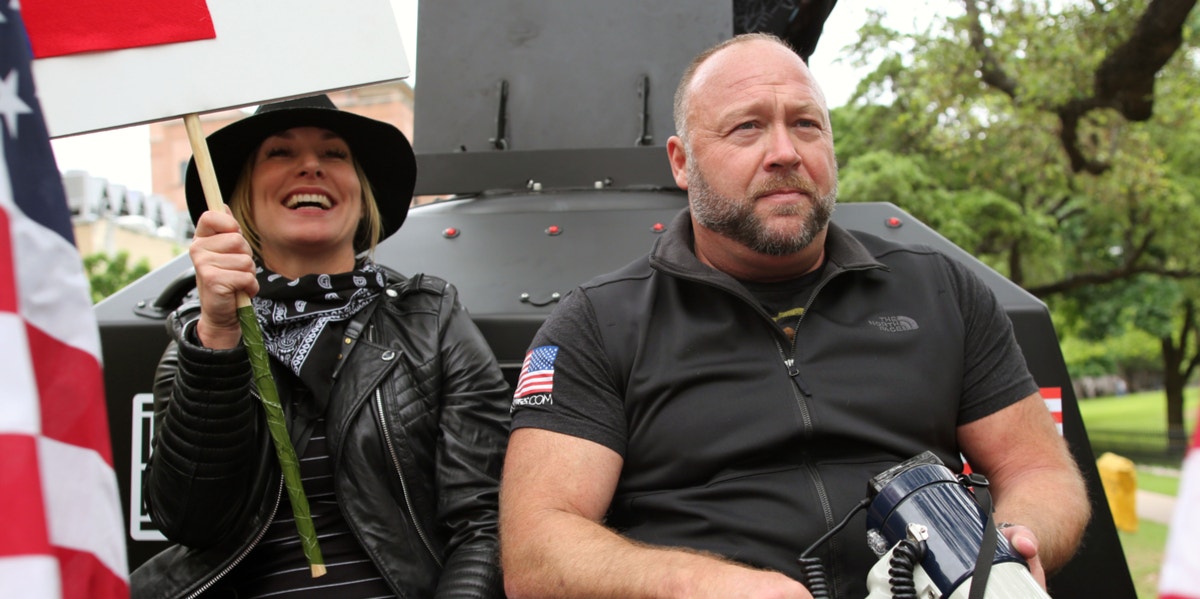 Alex Jones Asks For Privacy After Wife Arrested For Domestic Violence Erika Wulff Jones and Alex Jones