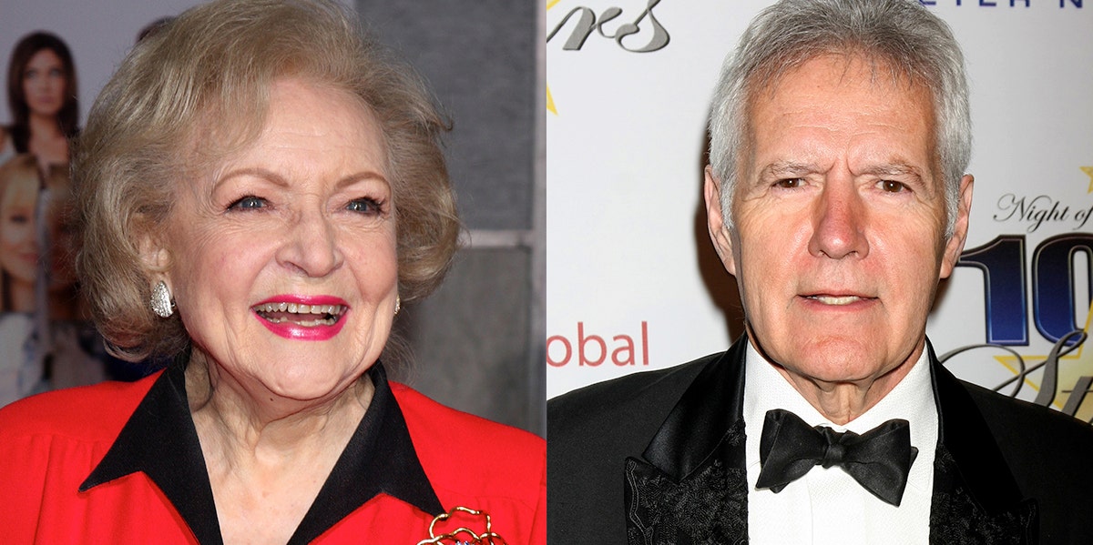 Betty White and Alex Trebek