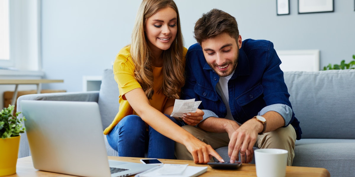 wife and husband taking care of their money situation