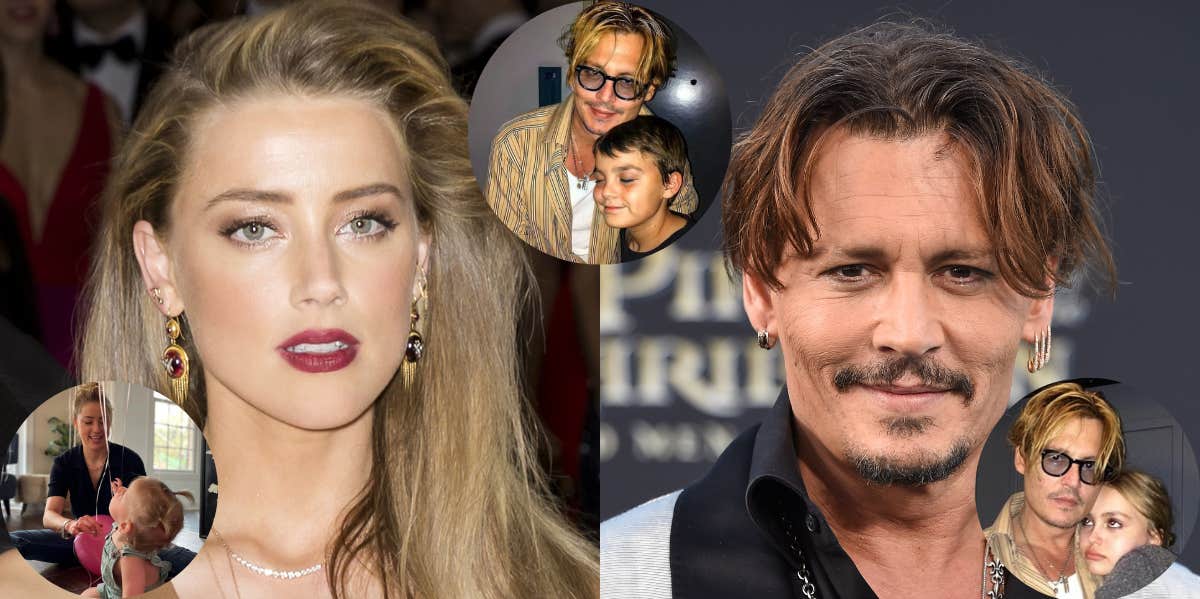 Amber Heard, Johnny Depp, Jack Depp, Lily-Rose Depp, Oonagh Paige Heard