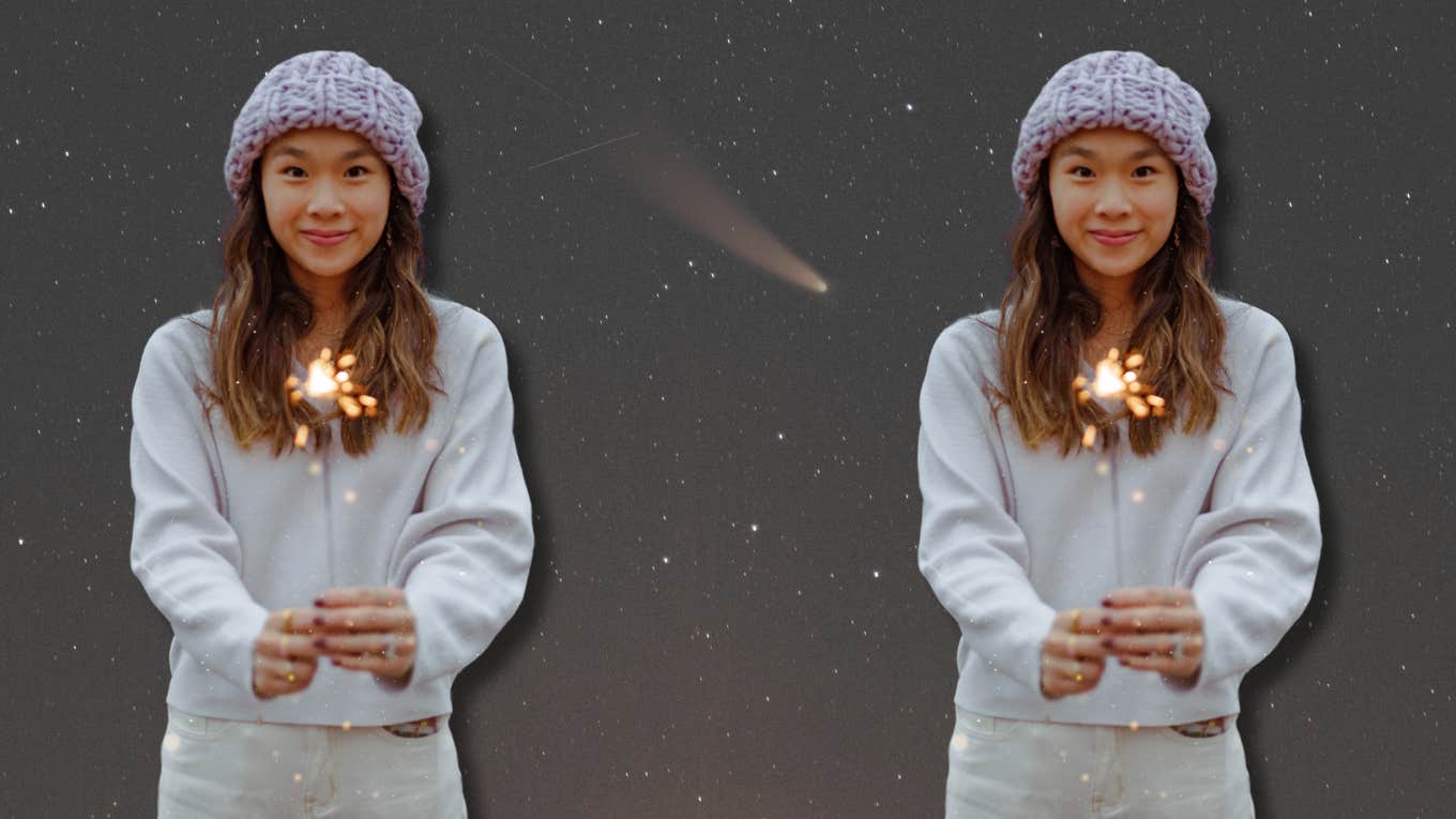 Aphrodite Asteroid Meaning In Astrology woman holding up sparkler