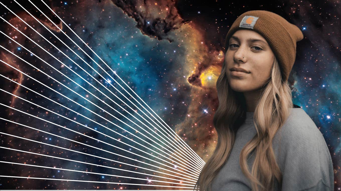 How 8 Most Life-Changing Astrology Transits In April 2024 Will Affect You galaxy and woman