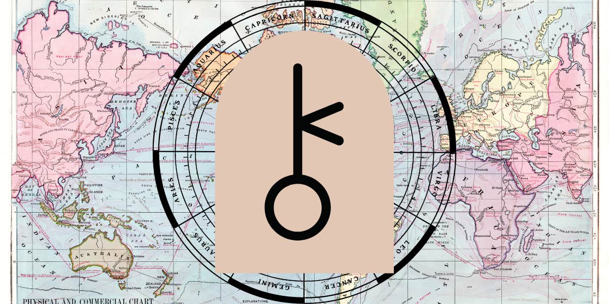 chiron astrology symbol map