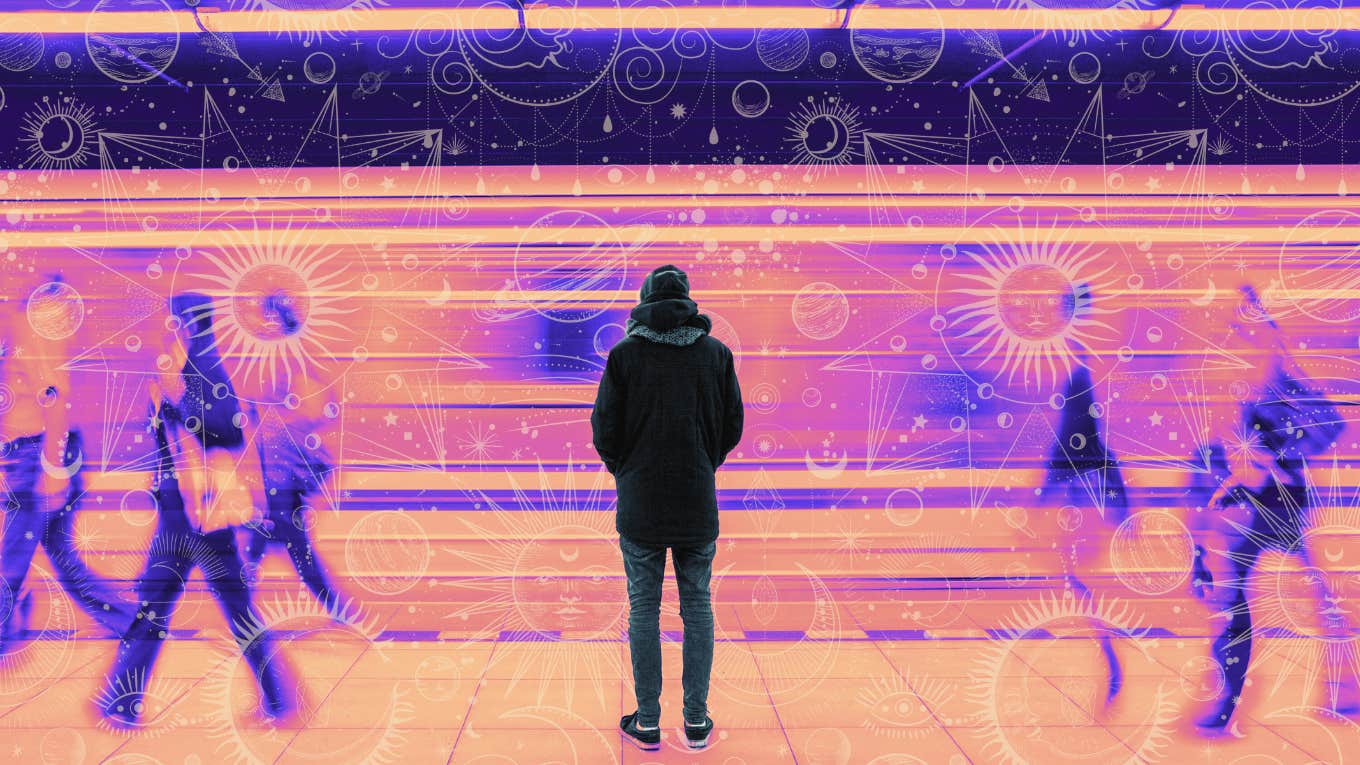 The Astrological Reason Why Life Feels So Drastically Different These Days man standing on train platform