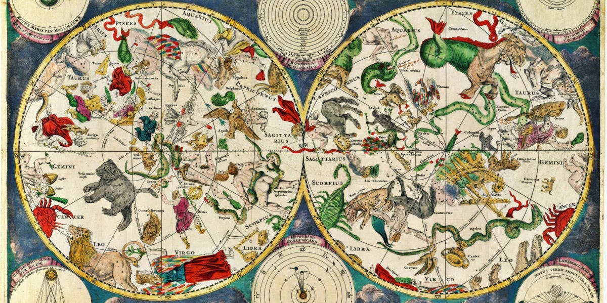 celestial map by the Dutch cartographer Frederik de Wit