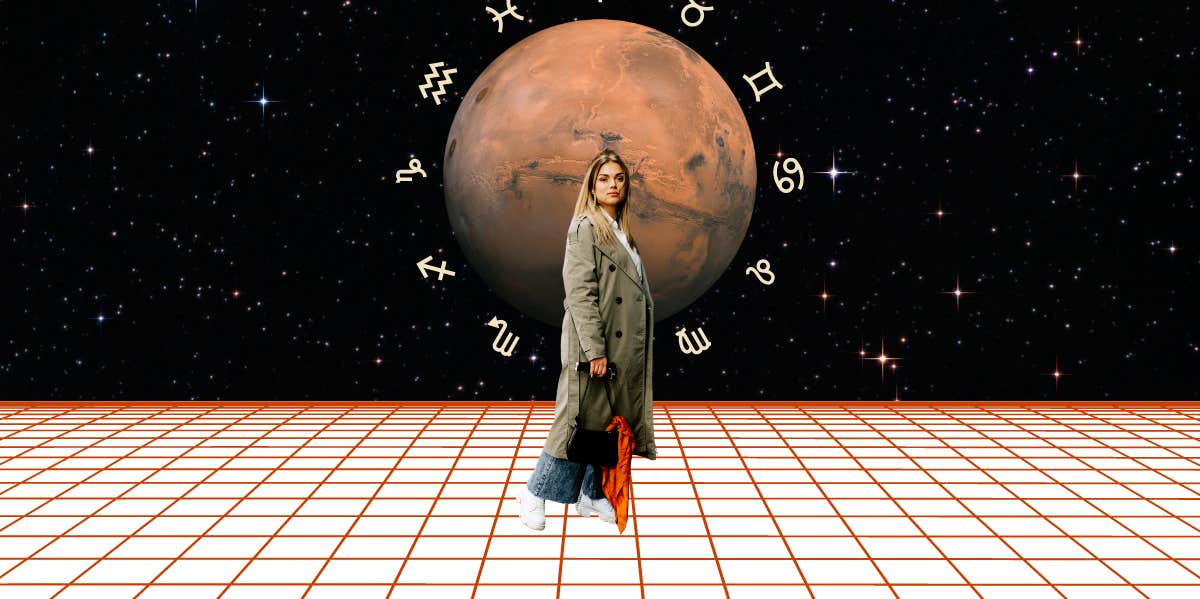 woman in space, mars, zodiac signs