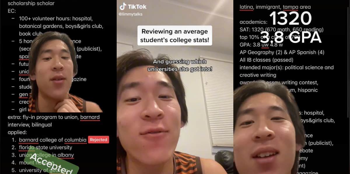 College Admissions Specialist Reveals The 'Average Student' Applying To College Had A 4.8 GPA LimmyTalks on TikTok