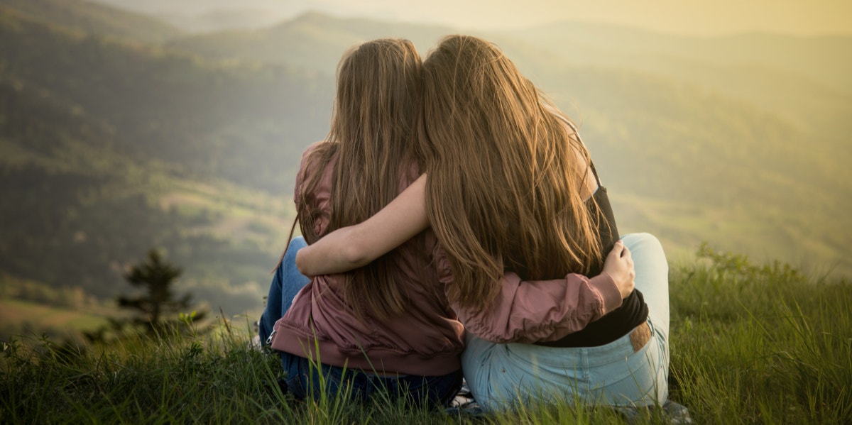 Friends sitting in silence