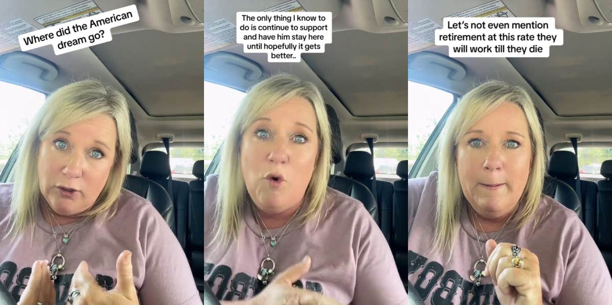 Gen X mom talking about her kids' struggles on TikTok