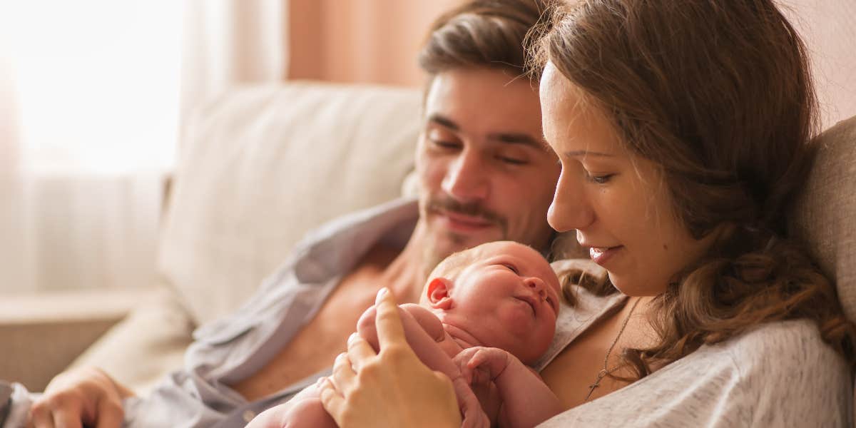 Couple with newborn