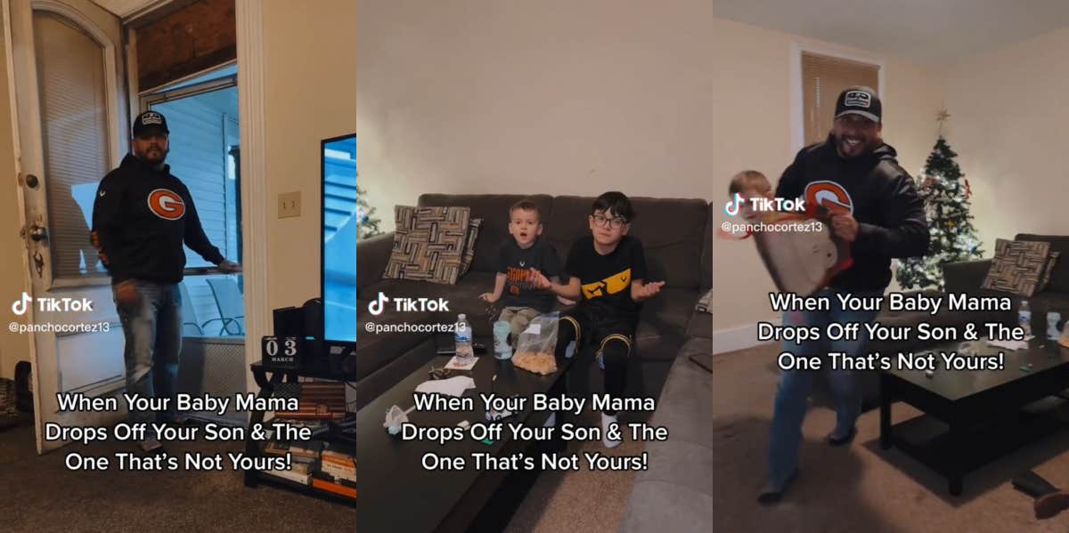 Man’s ‘Baby Mama’ Drops Off His Son For Visitation & Also Leaves A Kid That’s Not His Baby mama leaving her kid TikTok