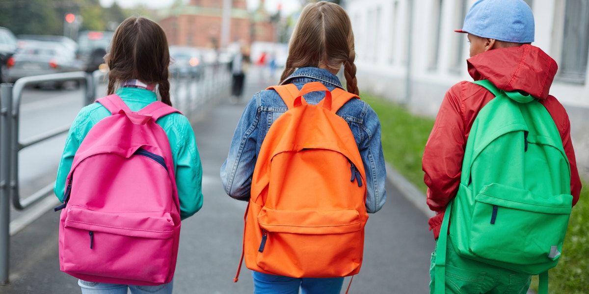 Adorably Personalized Custom Labels For School Supplies & Clothing kids with backpacks