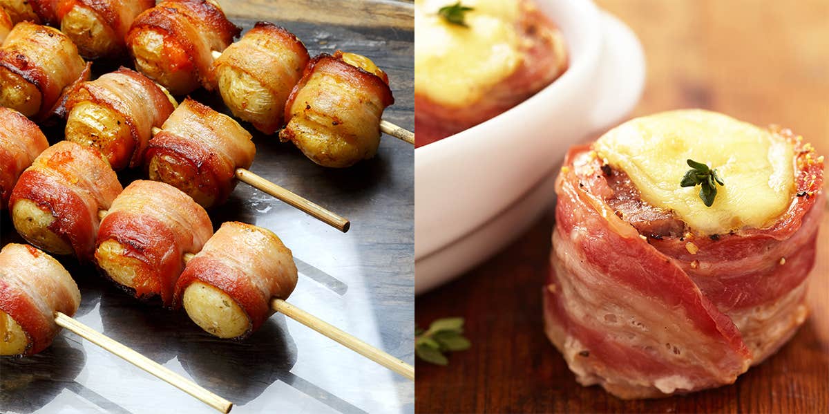 These Bacon-Fried Mozzarella Sticks Are Basically Gifts From Heaven bacon-fried mozzarella sticks
