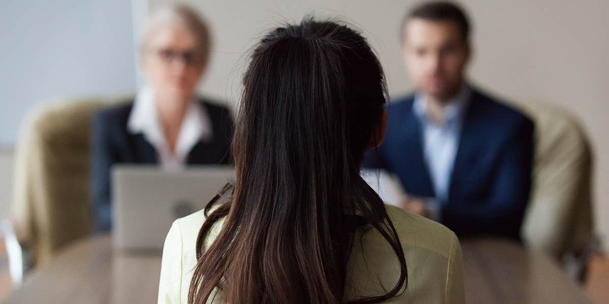 woman having a job interview