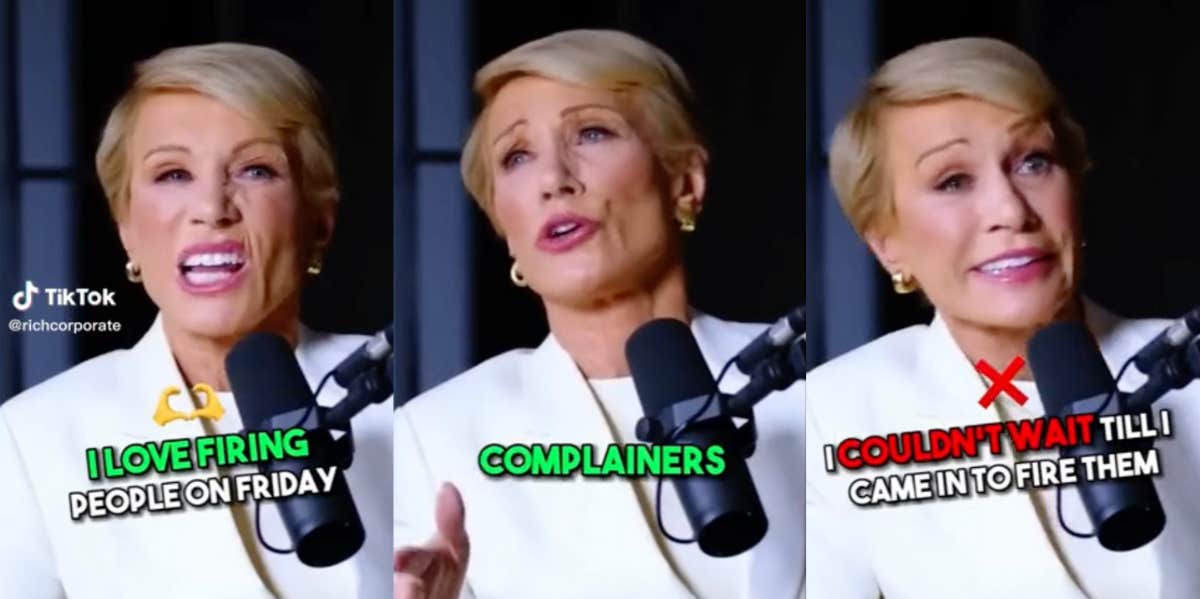 Barbara Corcoran talking about firing people on Fridays