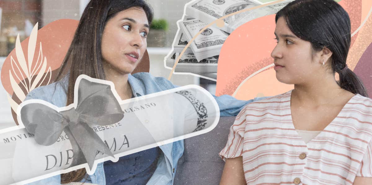 7 Bold-Faced Lies Your Mom Told You About Life, Love And Happiness Mom looking at her daughter seriously