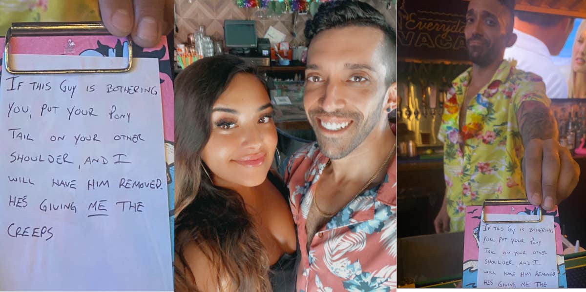 Bartender Praised For Giving Customers A Note Disguised As A Receipt To Save Them From Danger bartender gives customers note disguised as receipt