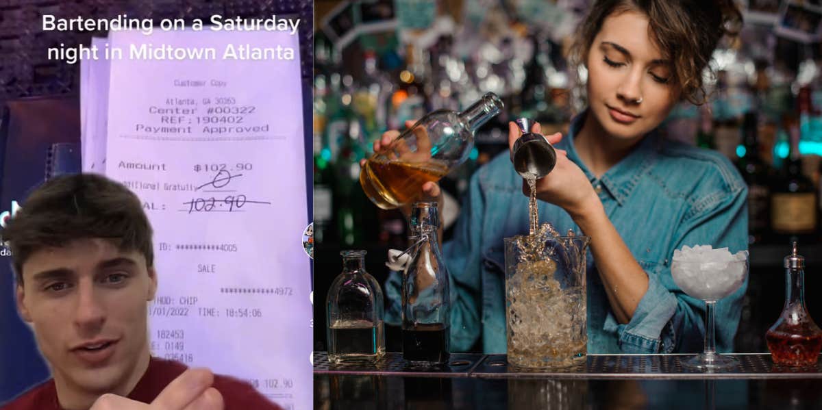 Bartender Upset She Received $0 In Tips Even Though Gratuity Was Already Added To The Bill Bartender, tip money