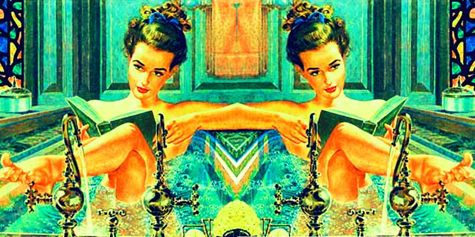 woman bathing woman bathing