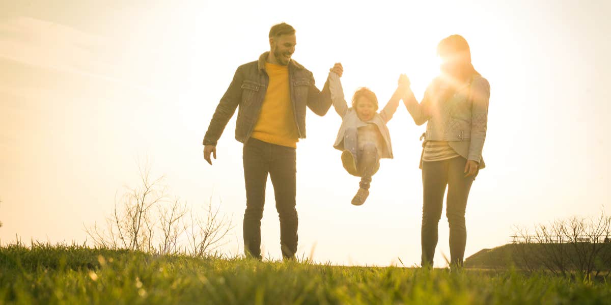 family having fun