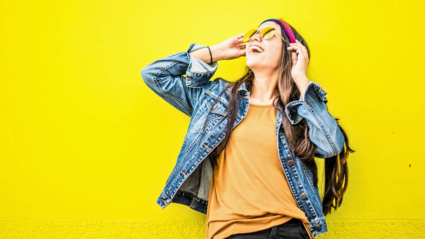 smiling woman who has become a better version of herself 