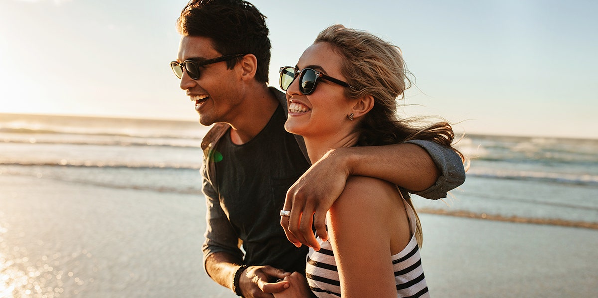 man and woman on beach