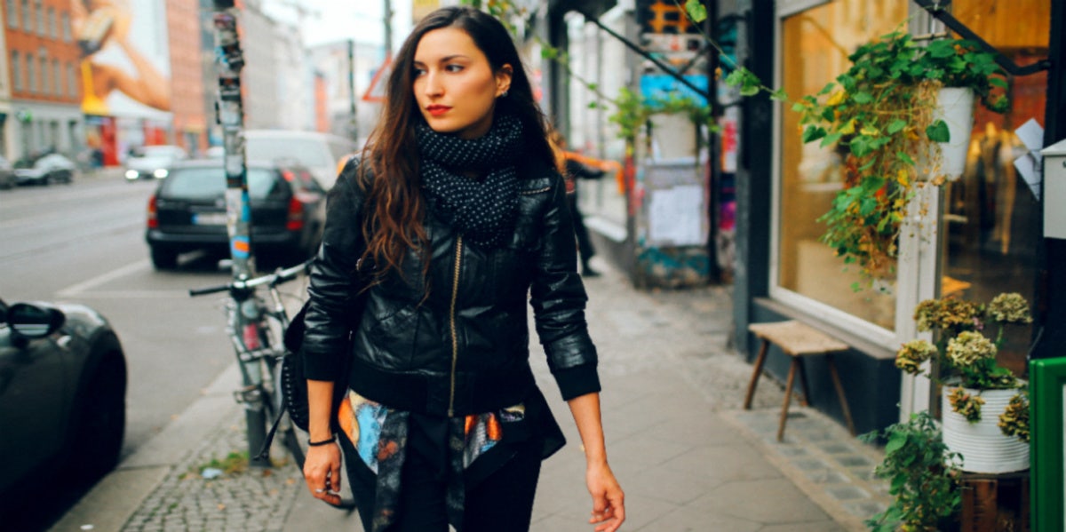 woman walking on the street 