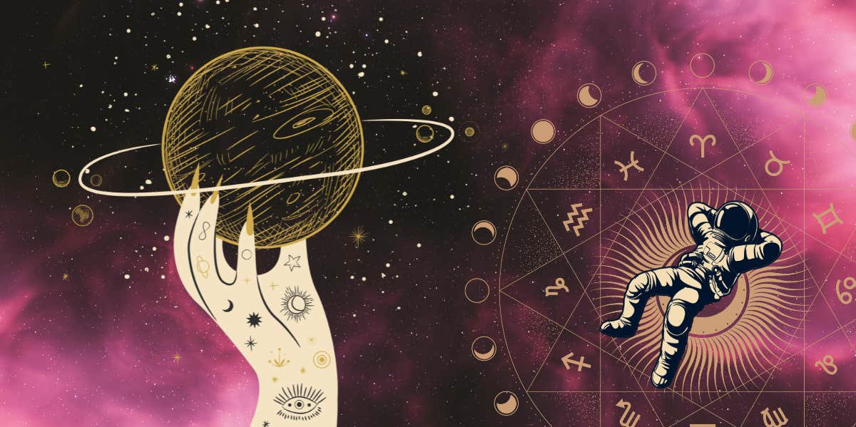 What Are Benefic And Malefic Planets In Astrology? astronaut in space and hand holding saturn