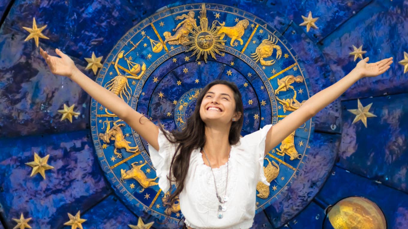 3 Zodiac Signs With The Best Monthly Horoscopes In October 2023 happy woman