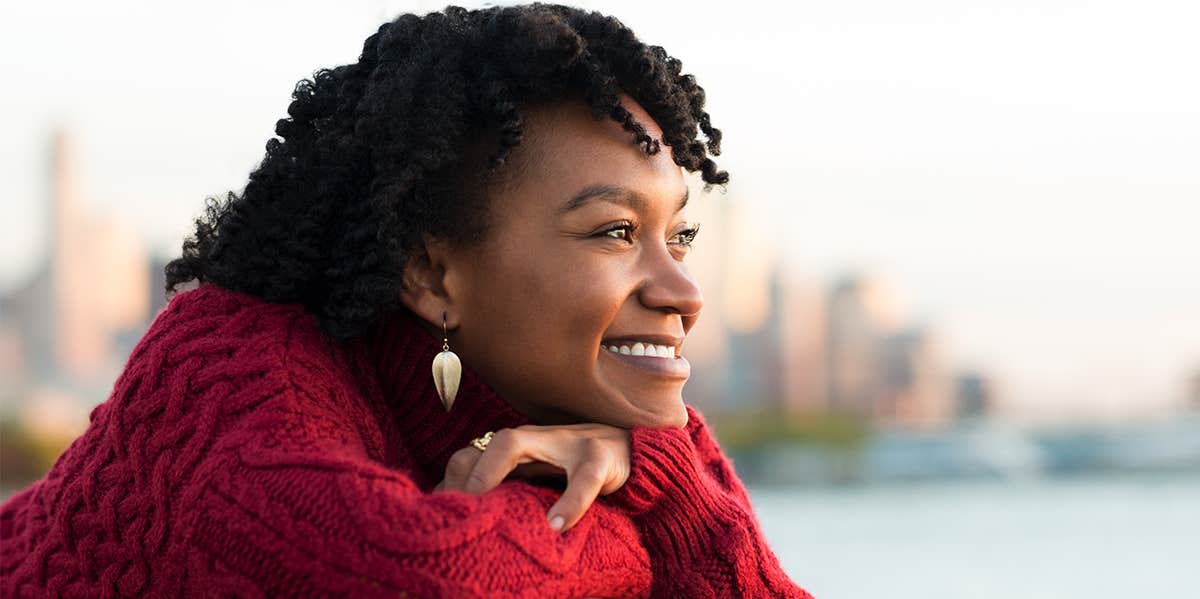 The Best Thing You'll Ever Do Is Believe In Yourself smiling woman