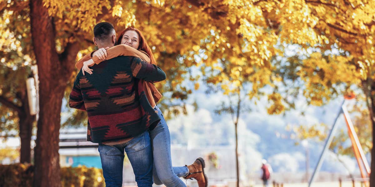 couple hugging