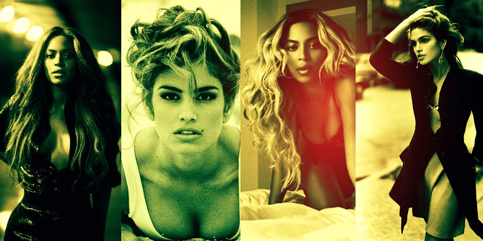 Beyoncé and Cindy Crawford