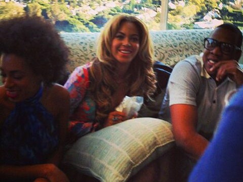 Solange Knowles, Beyonce and Jay Z on vacation together