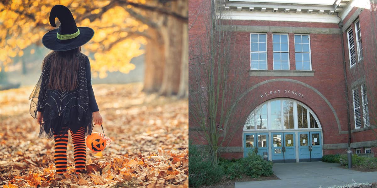 B.F. Day Elementary school and Halloween