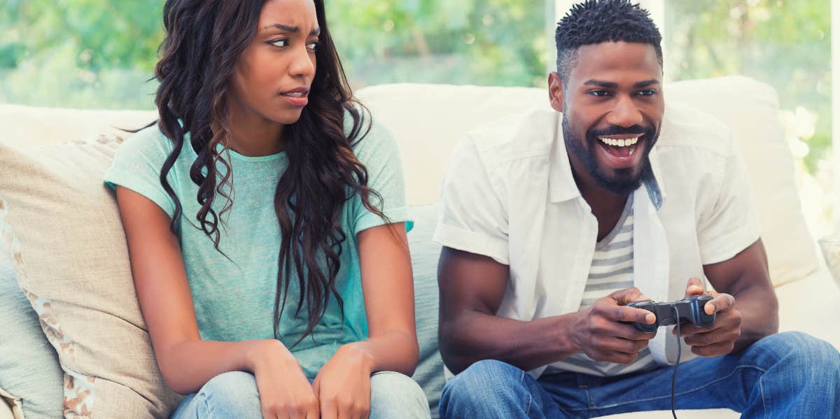How bids for attention make or break relationships woman annoyed that her husband is ignoring her bid for attention and playing a video game