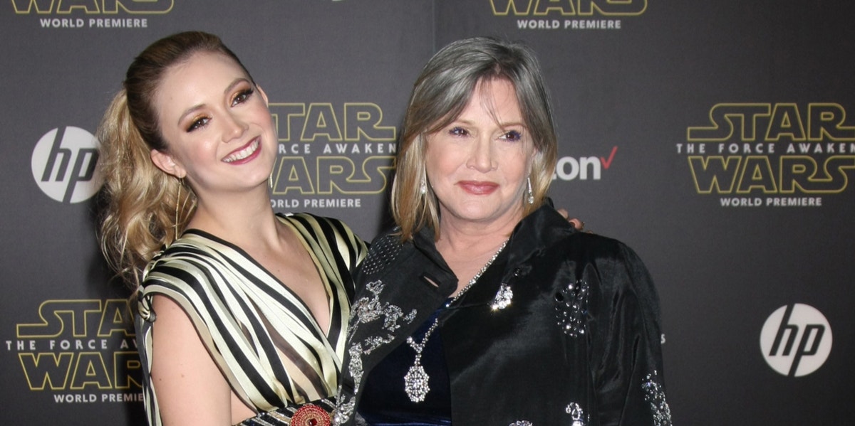 Billie Lourd and Carrie Fisher