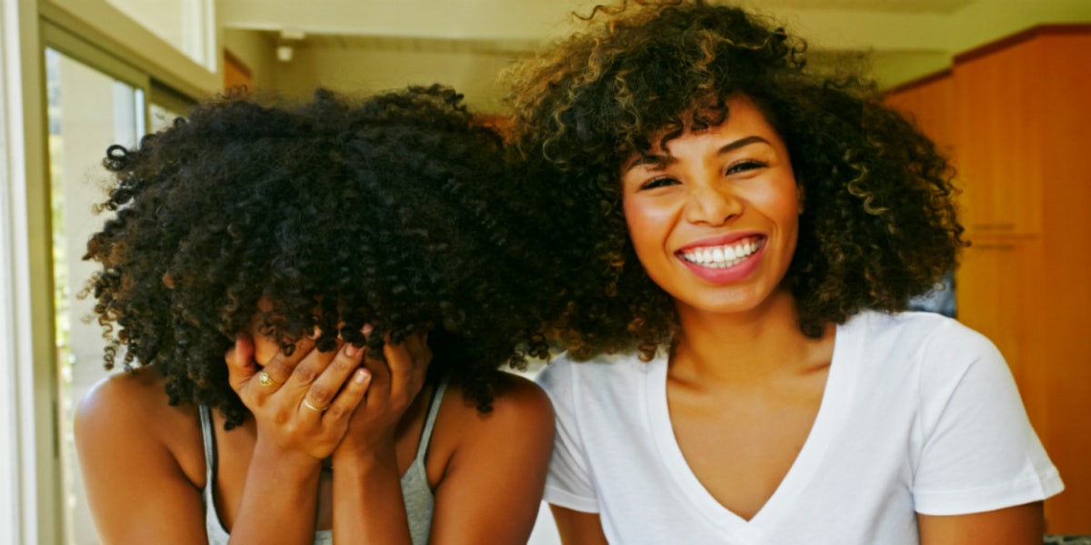 sisters laughing