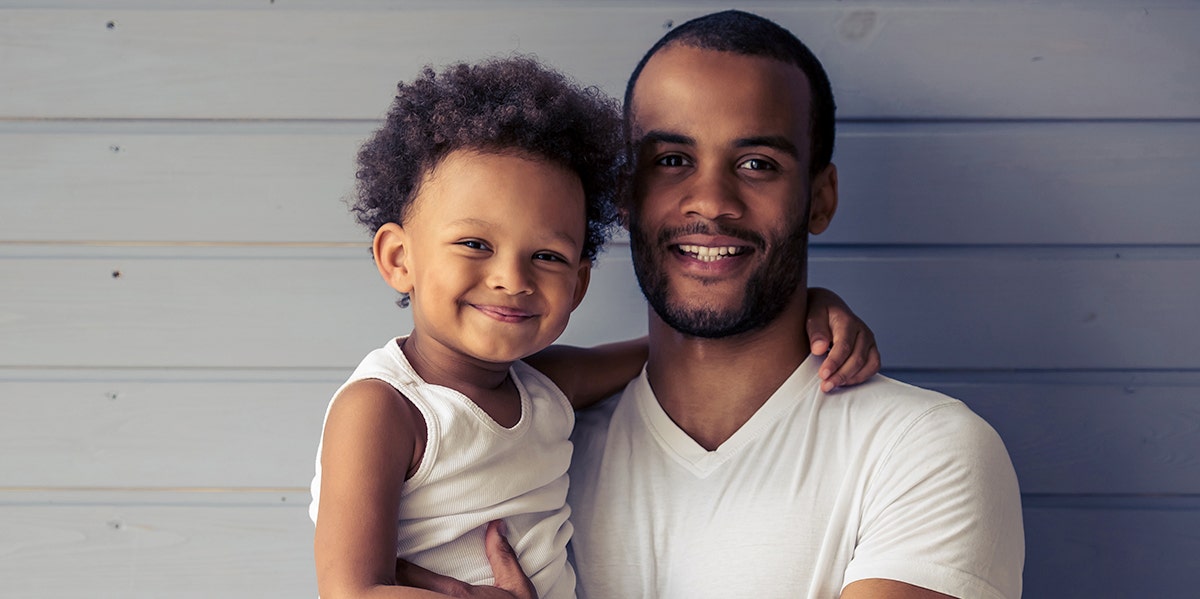 black father and child