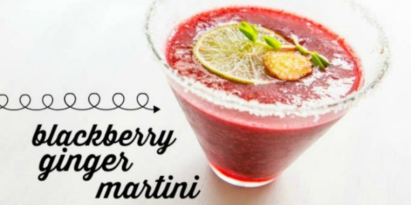 Blackberry Honey-Ginger Martini