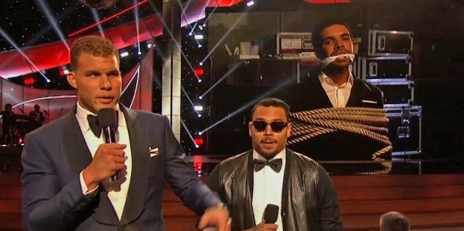 Blake Griffin, Chris Brown and Drake at the 2014 ESPYs